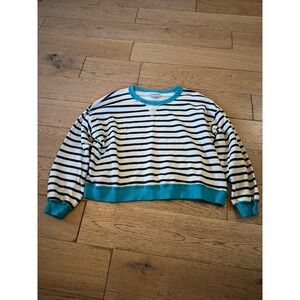 The Greii Striped Sweatshirt Women's Medium Crew Neck Long Sleeve Pullover Top‎